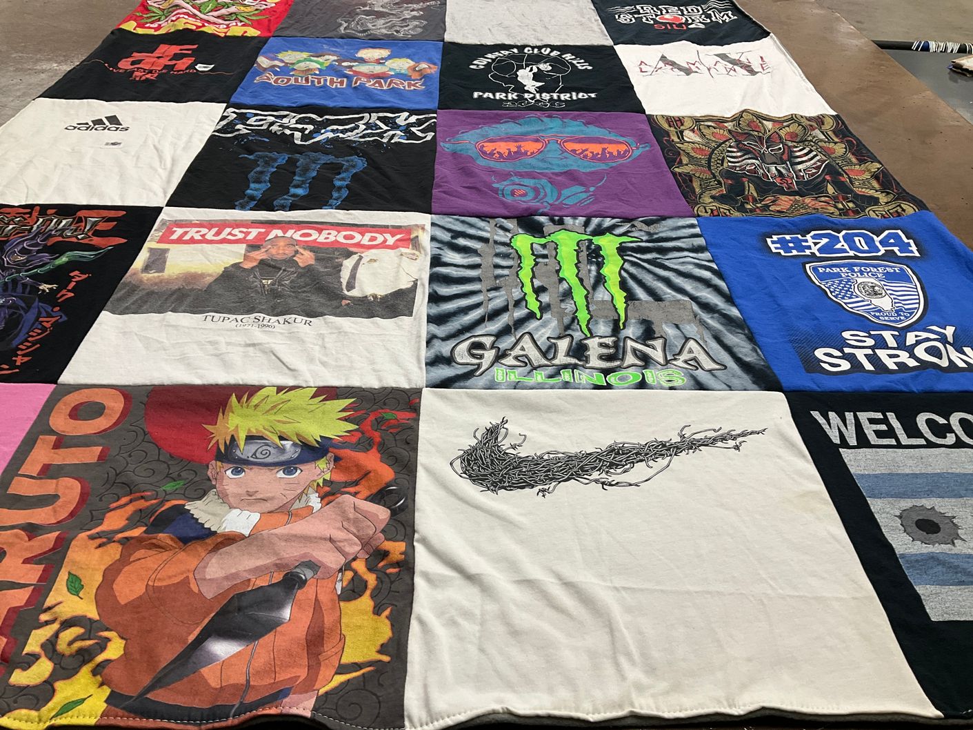 T-shirt quilt from park forest high school by Valerie  from IL