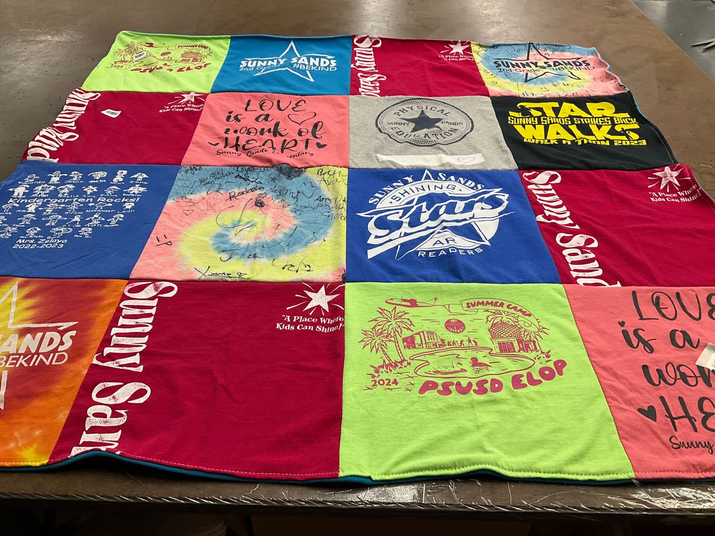 T-shirt quilt from psusd by Eddie from CA