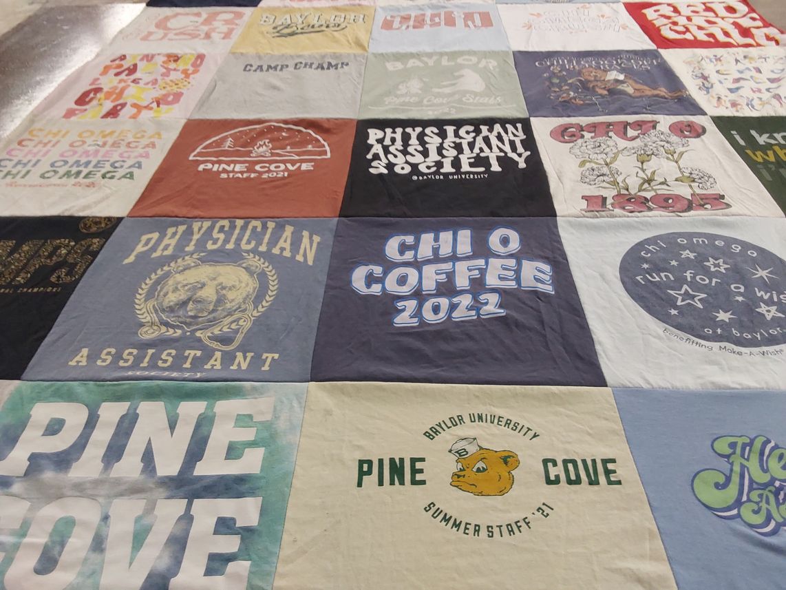 T-shirt quilt from baylor university by Avery from TX