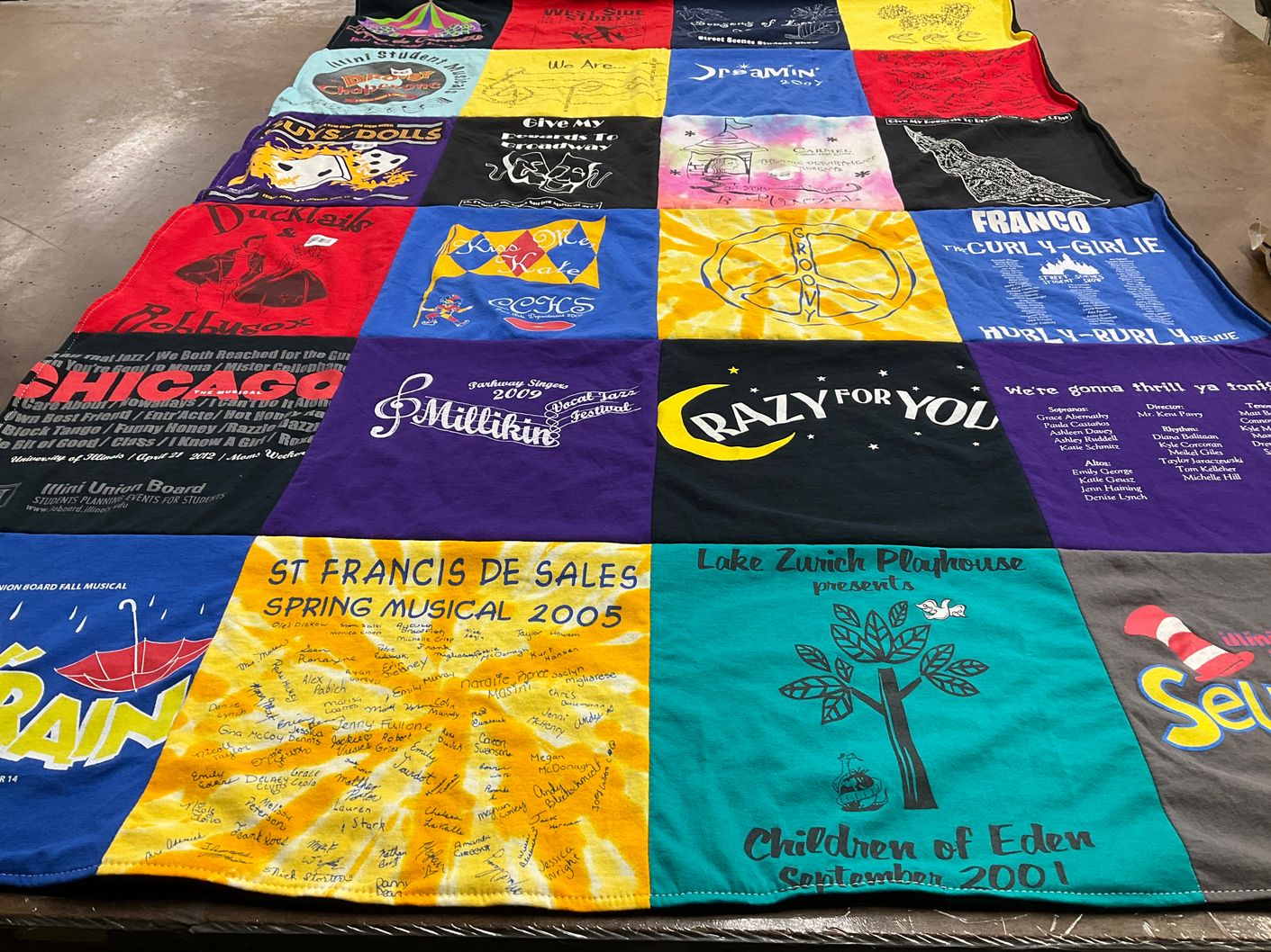 T-shirt quilt from millikin university, st francis de sales school by Frank from VA