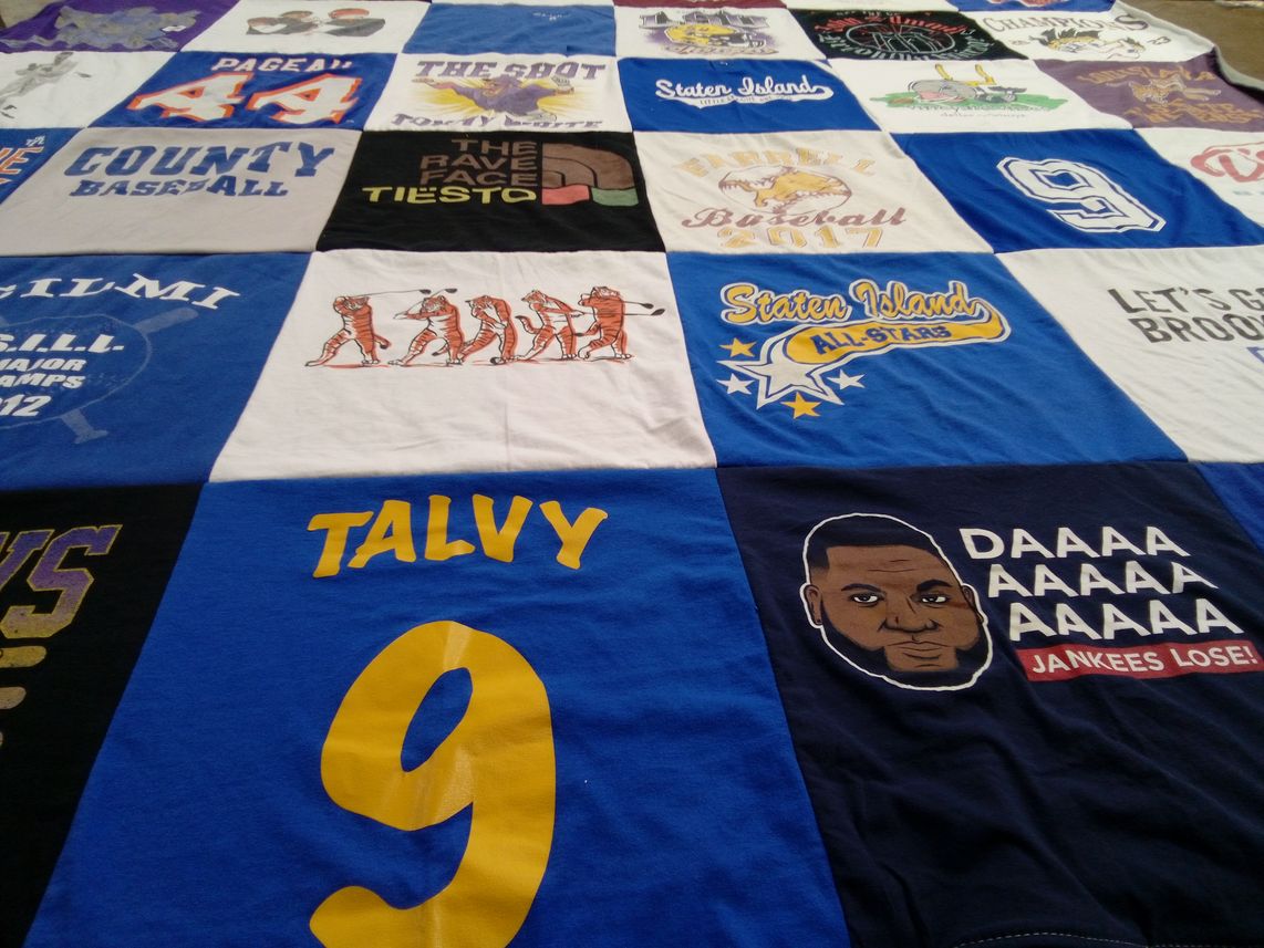 T-shirt quilt featuring staten island all stars by Shannon from NY