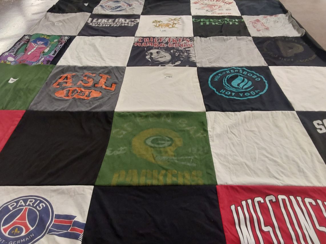 T-shirt quilt featuring packers by Carolyn from CA
