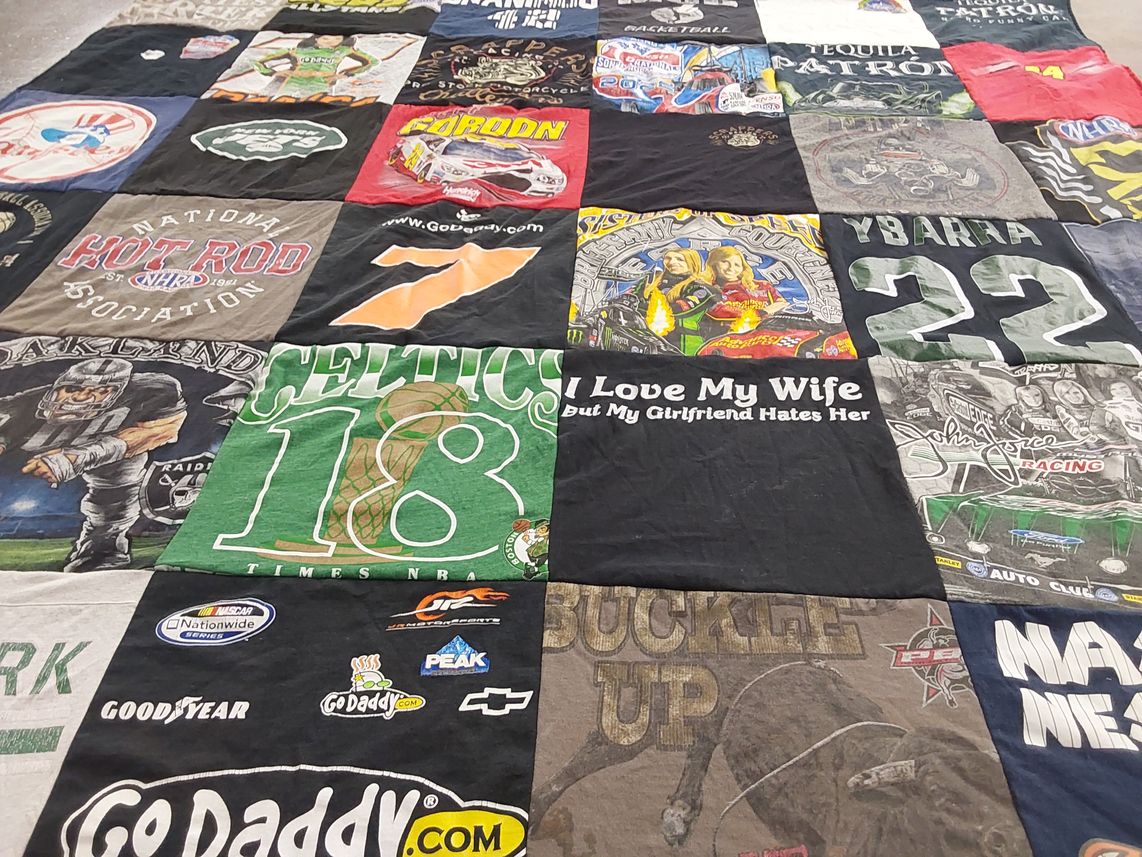 T-shirt quilt featuring boston celtics by Jesse from CA