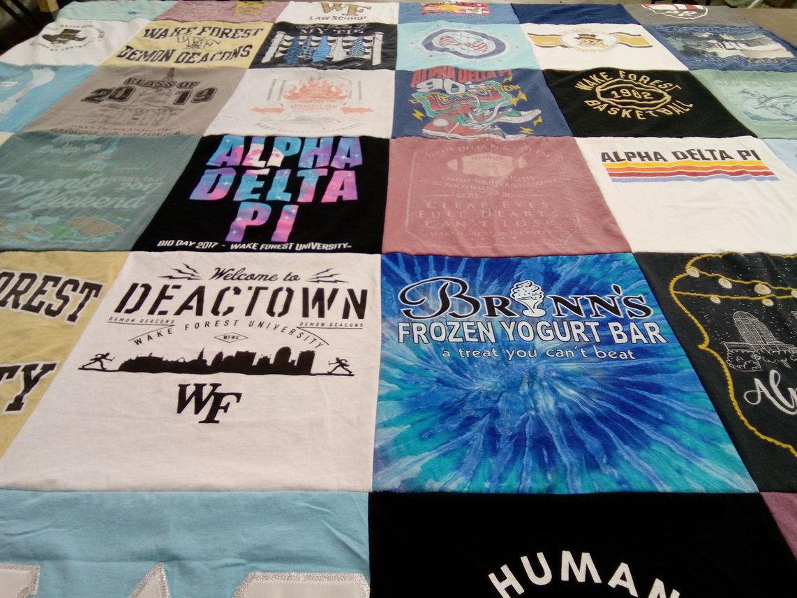 T-shirt quilt featuring wake forest basketball by Maria from FL