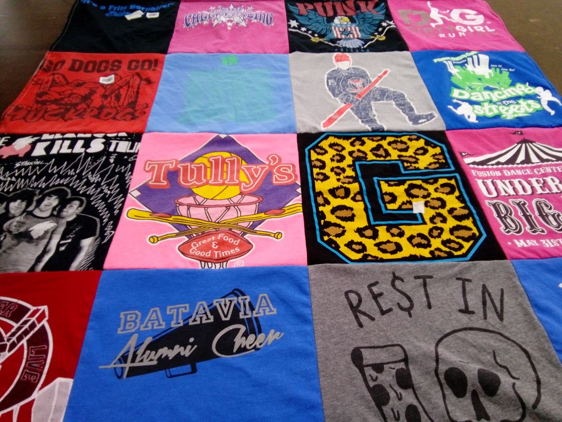 T-shirt quilt from batavia alumni by Deanne from NY