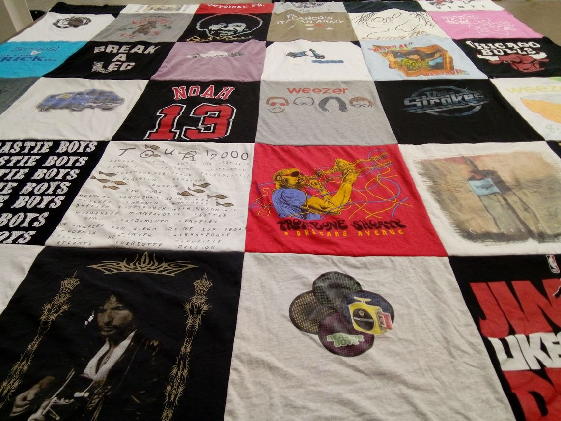 T-shirt quilt featuring chicago bulls by Jennifer from PA