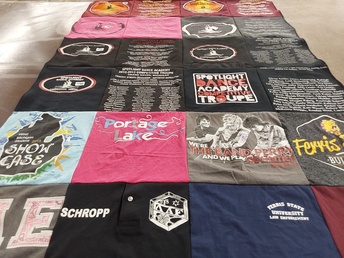 T-shirt quilt from ferris state university by Kayleigh from MI