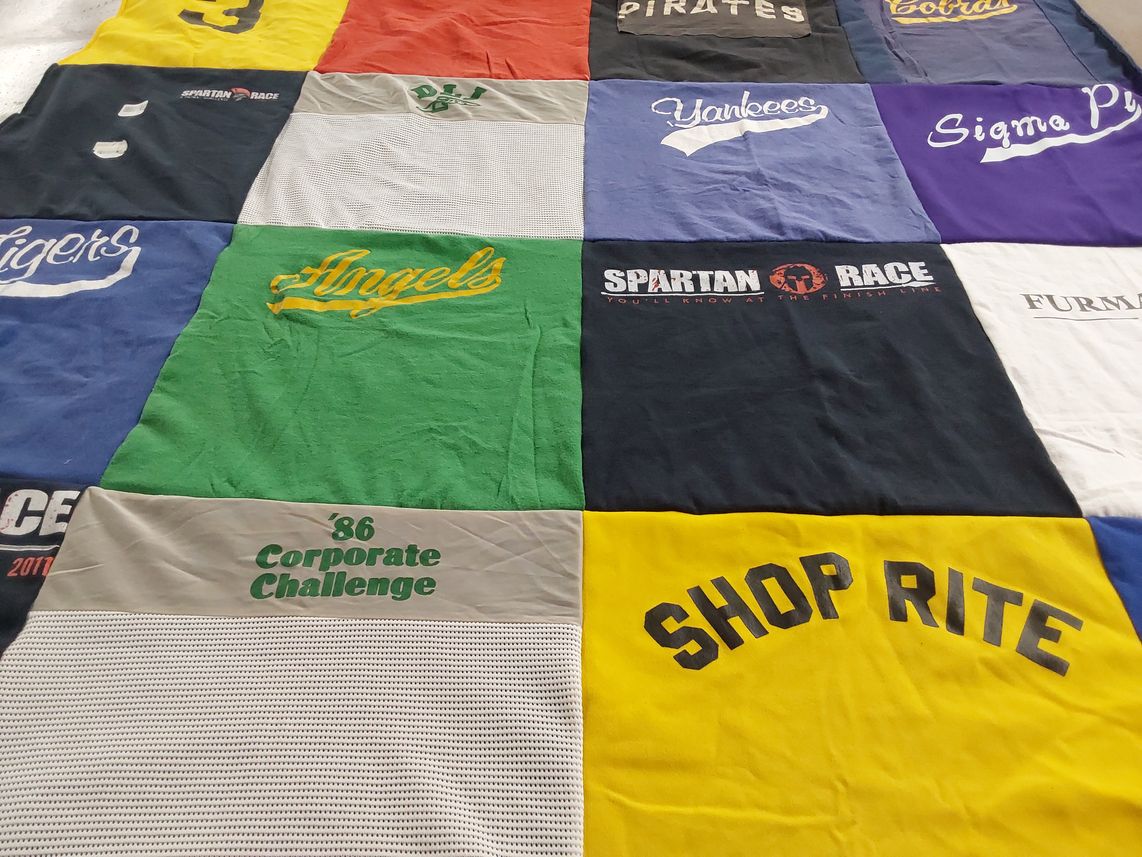 T-shirt quilt featuring yankees, angels by Paul from NY