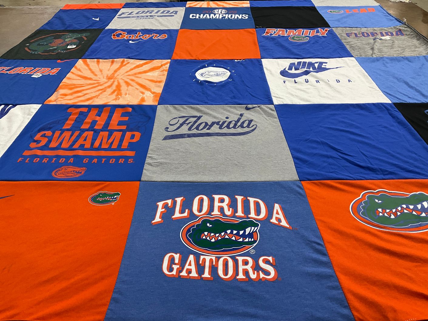 T-shirt quilt featuring florida gators by SHELLY from FL