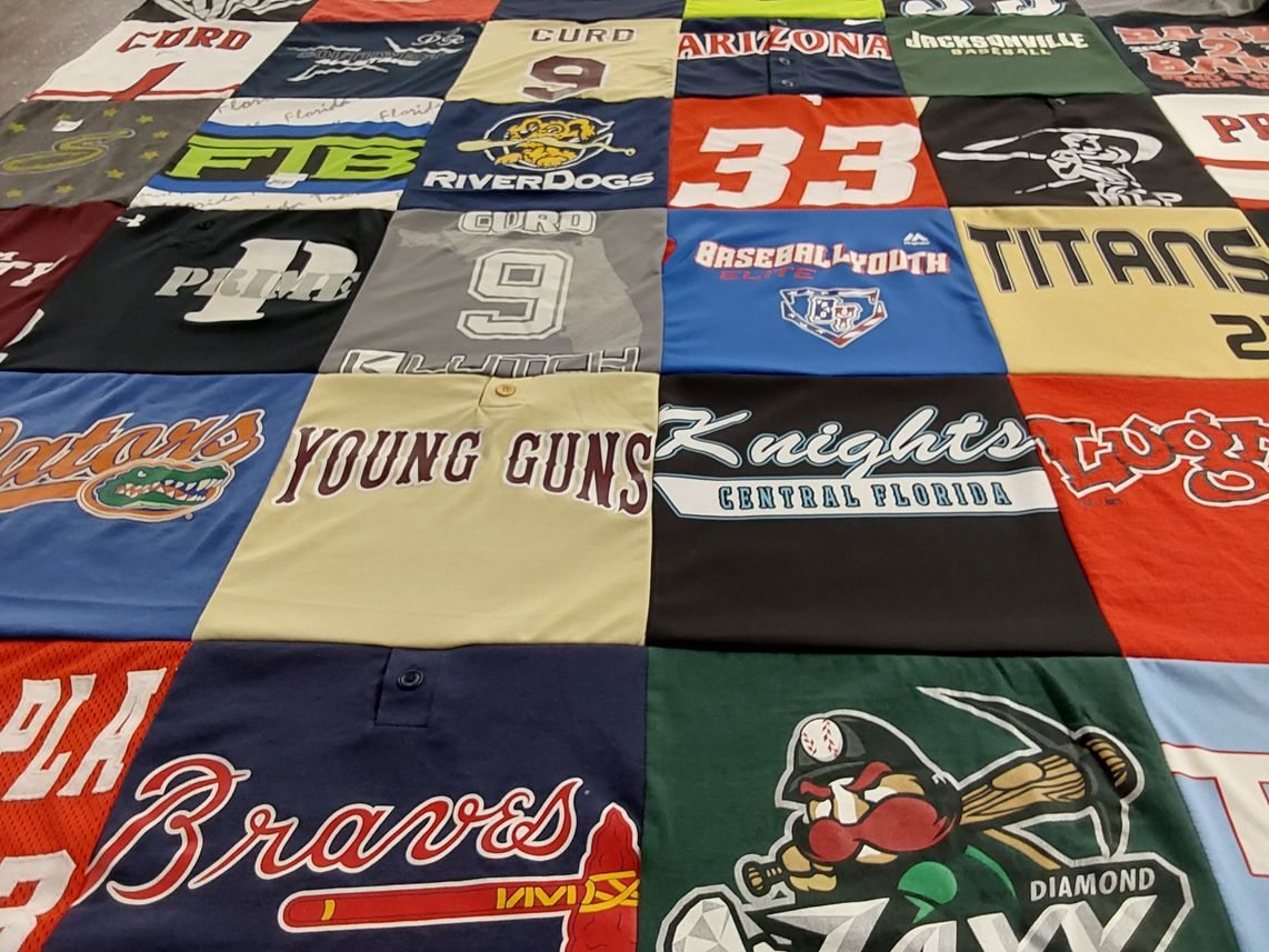 T-shirt quilt featuring gators, young guns by John from FL