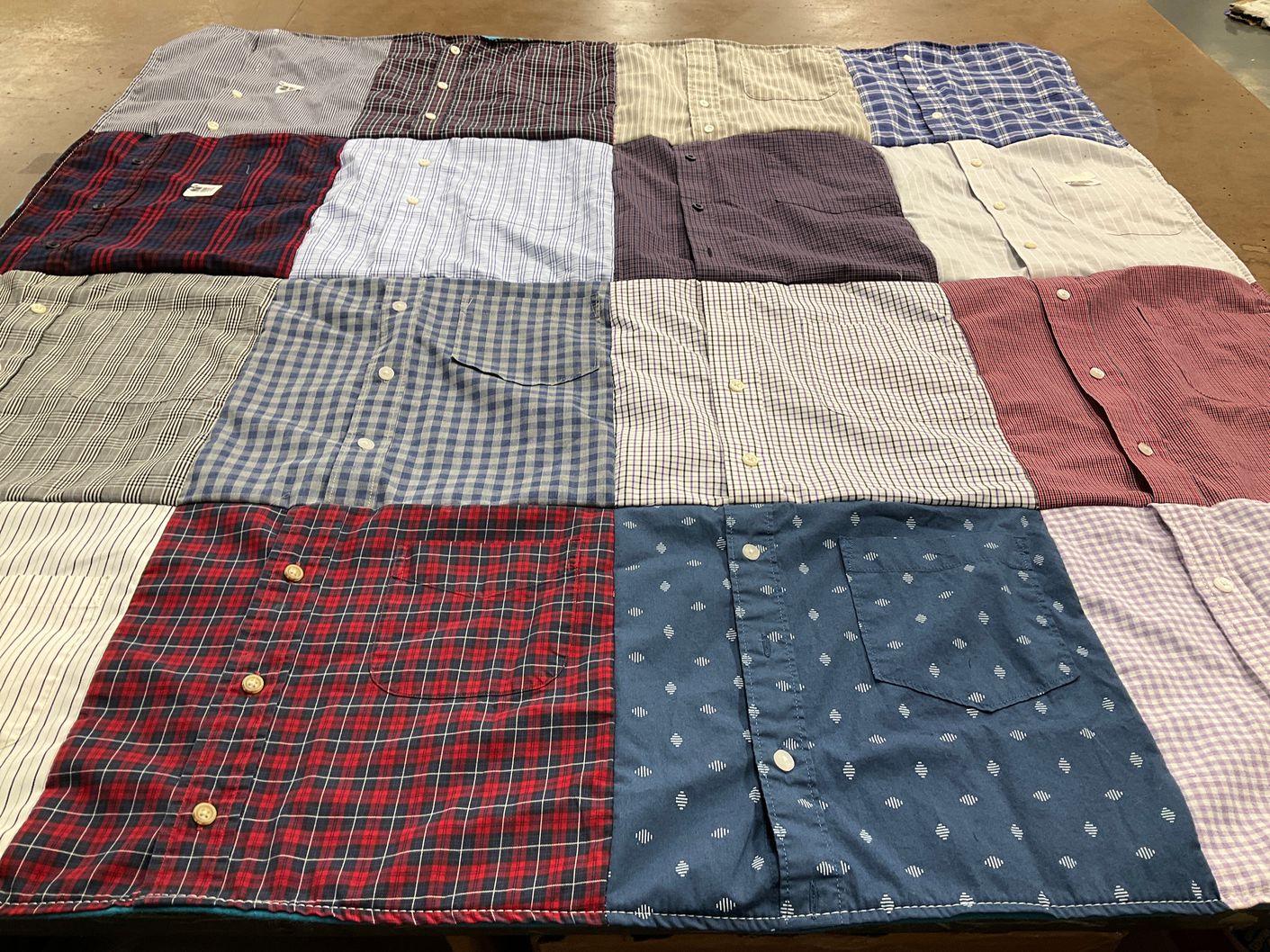 T-shirt quilt with textiles, sewing themes by Mike from IL