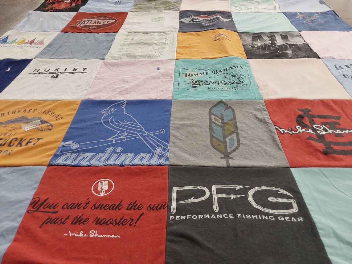 T-shirt quilt featuring st. louis cardinals by Tonya from GA