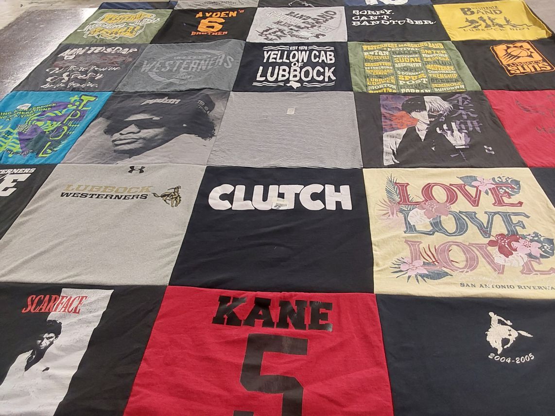 T-shirt quilt from lubbock christian university by Devin from TX