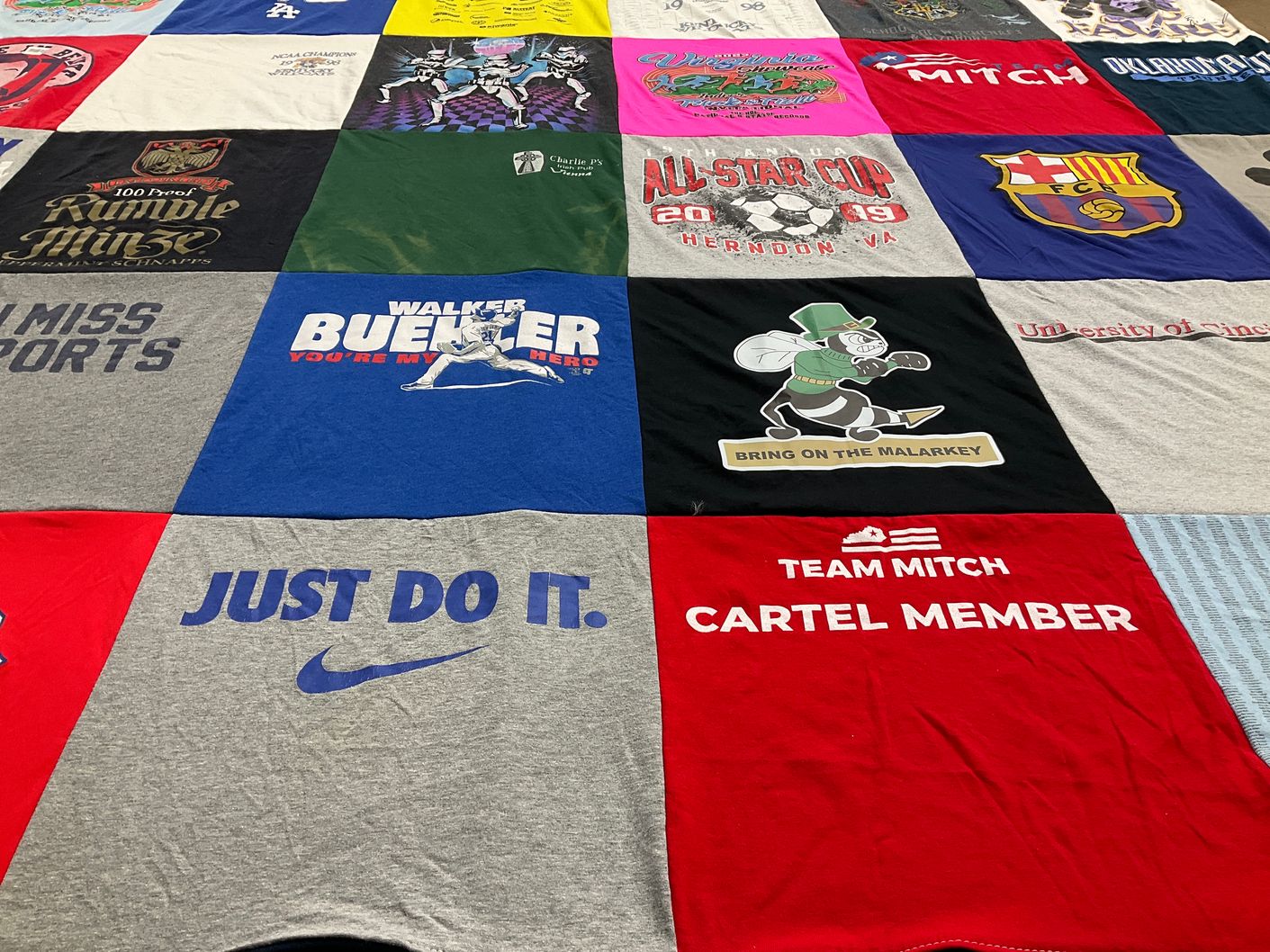T-shirt quilt from university of cincinnati by Rebecca from VA