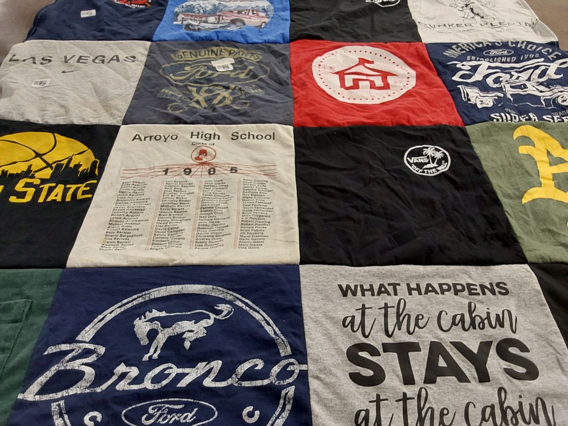T-shirt quilt featuring california state university by Kelley from CA