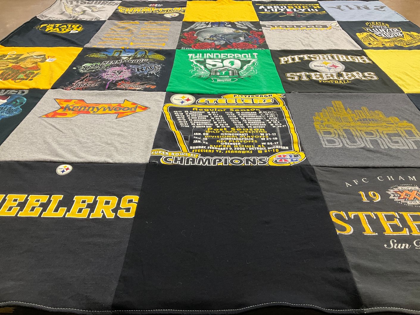 T-shirt quilt featuring pittsburgh steelers by Samantha from FL