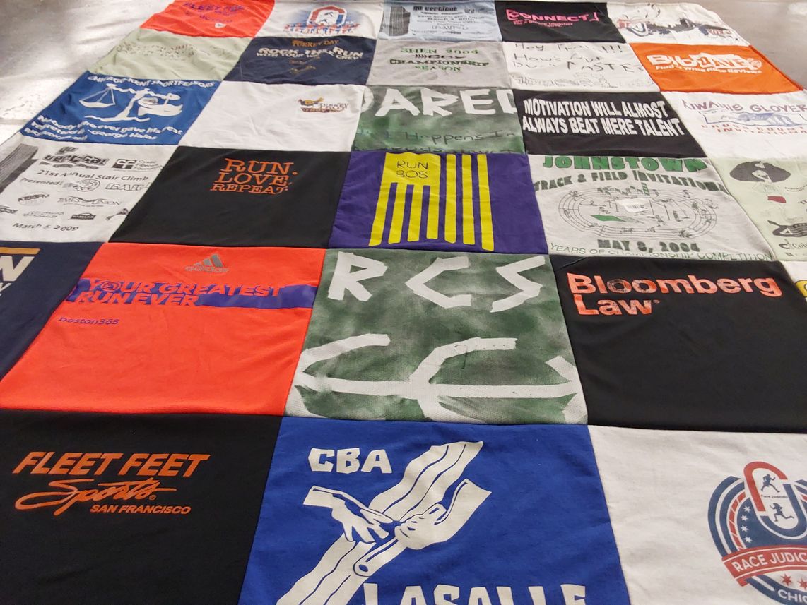 T-shirt quilt featuring johnstown track and field team by Jared from IL