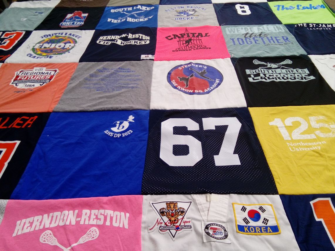 T-shirt quilt featuring south lakes high school, herndon high school by Brooke from VA
