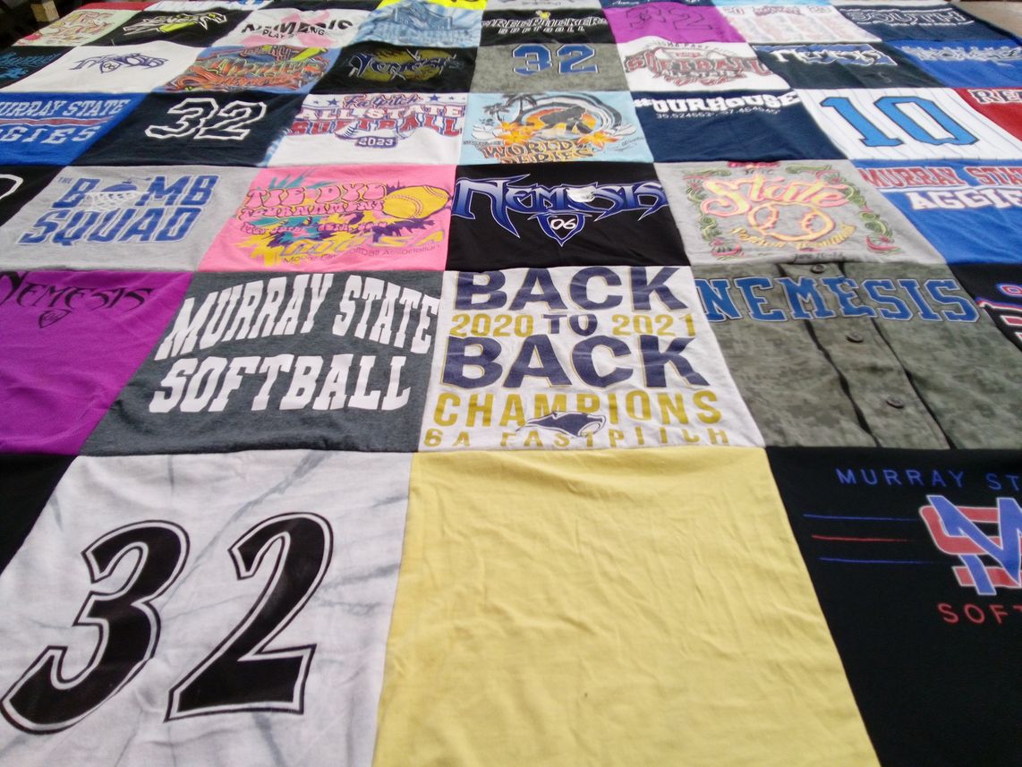 T-shirt quilt from murray state university by Cindy from OK