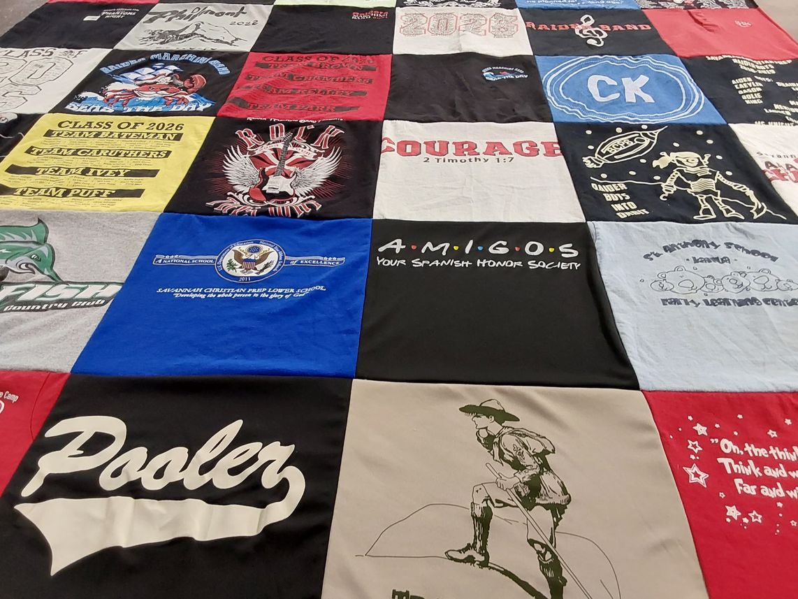 T-shirt quilt from savannah christian preparatory school, st anthony's school by Kristie from GA