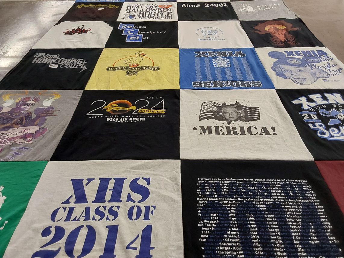 T-shirt quilt from xenia high school by Anna from OH