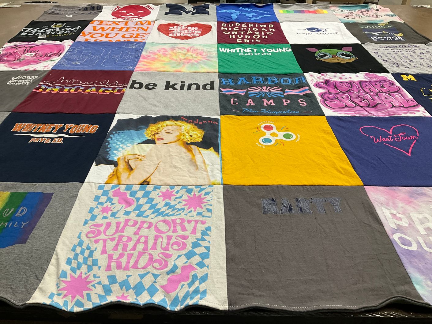 T-shirt quilt from whitney young high school by Stephanie from MI