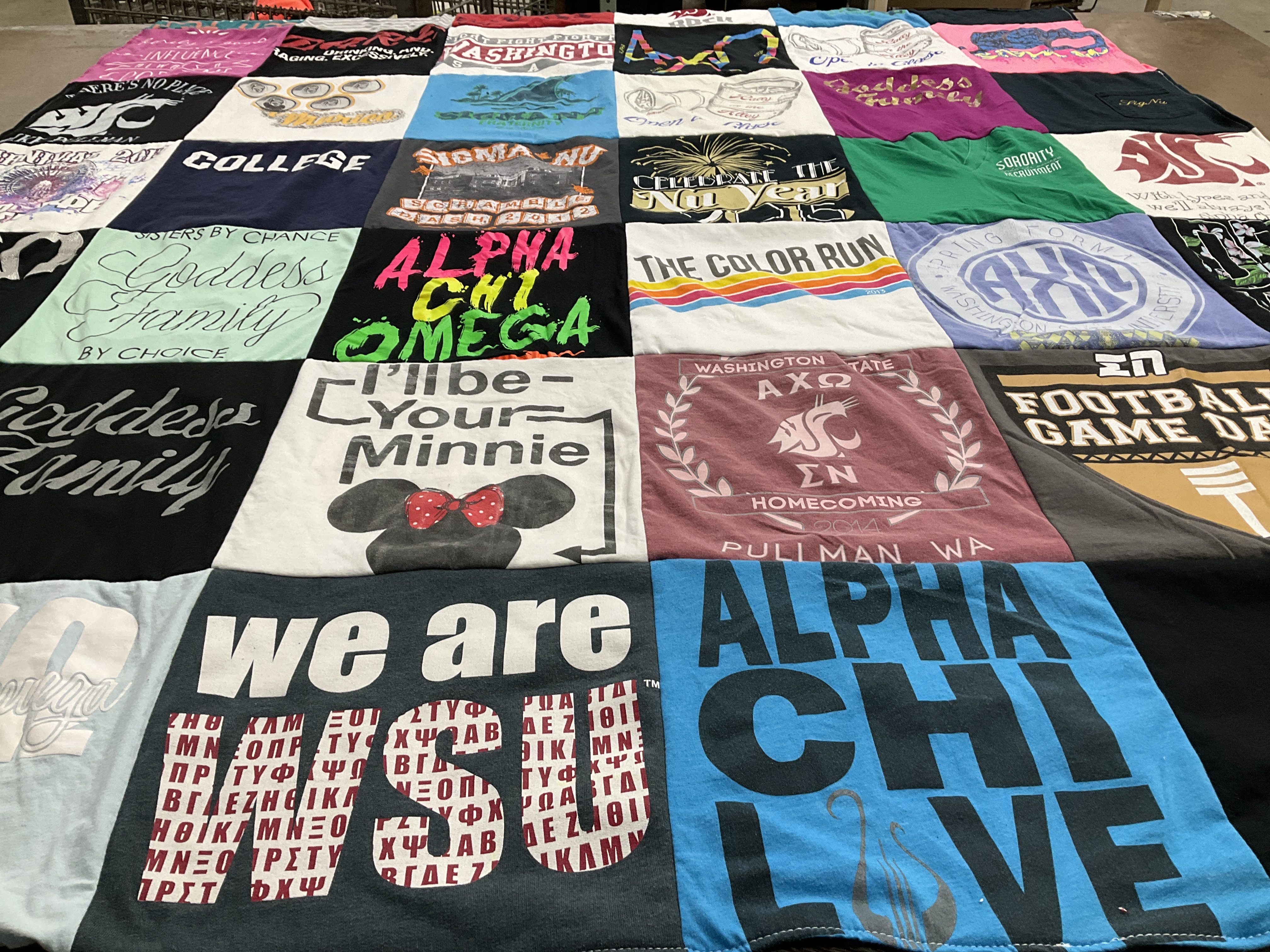T-shirt quilt from washington state university by Stacey from WA