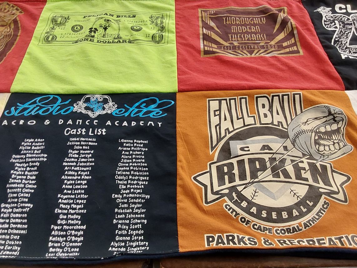 T-shirt quilt featuring cal ripken baseball by Lana from FL