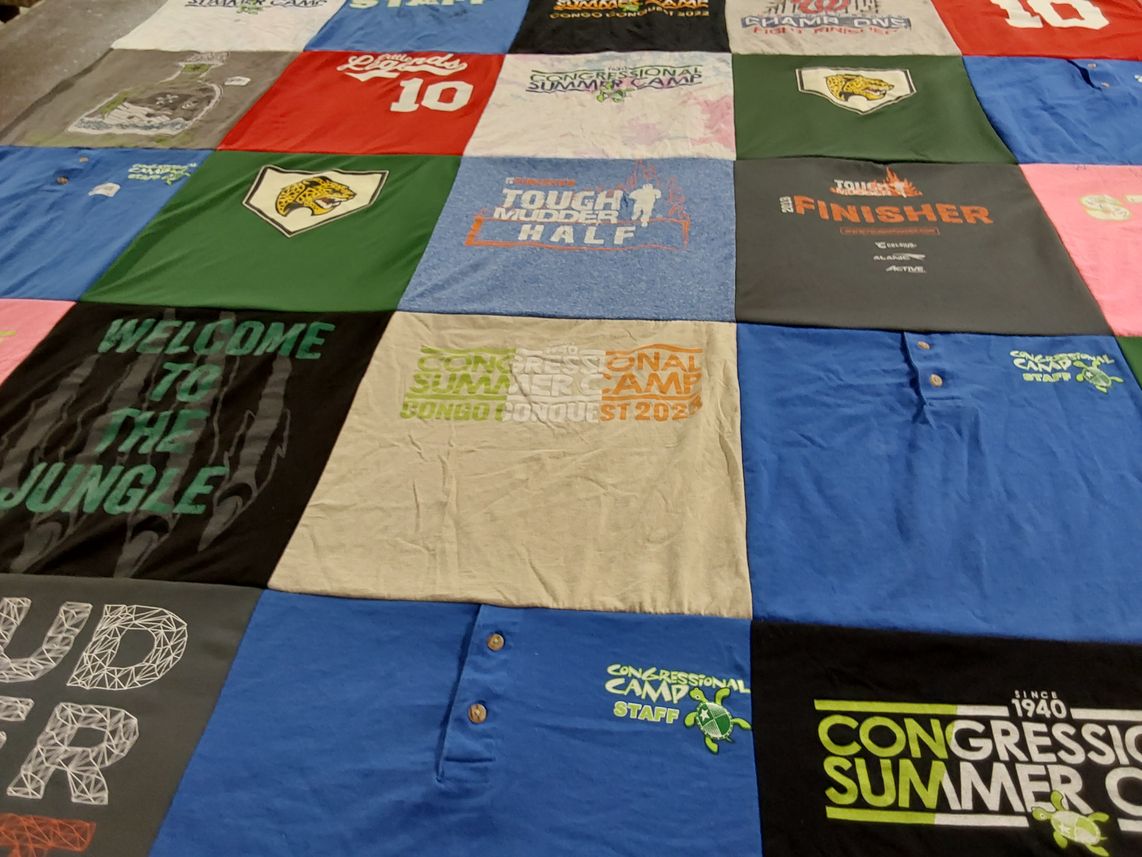 T-shirt quilt featuring jaguars by Justina from VA