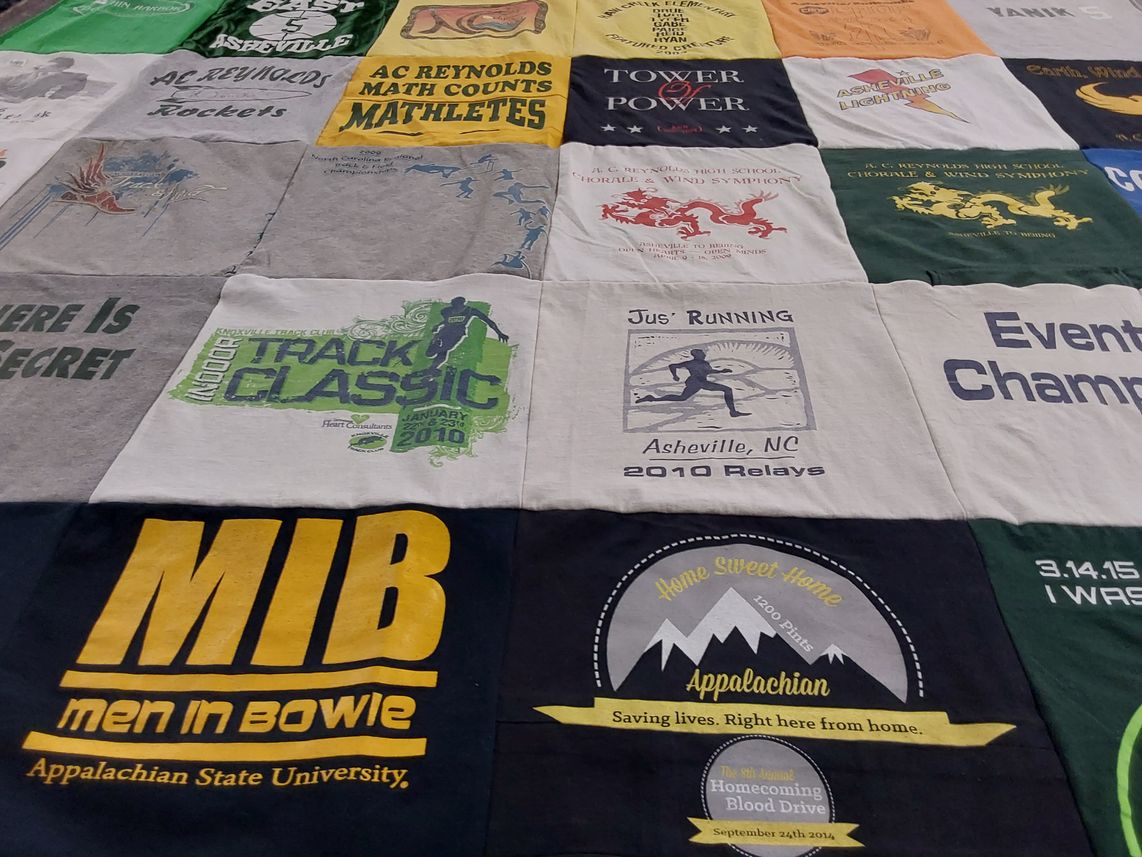 T-shirt quilt featuring ac reynolds high school by Deborah from NC