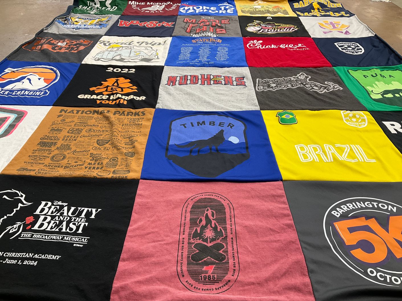 T-shirt quilt from barrington christian academy by Melissa from MA