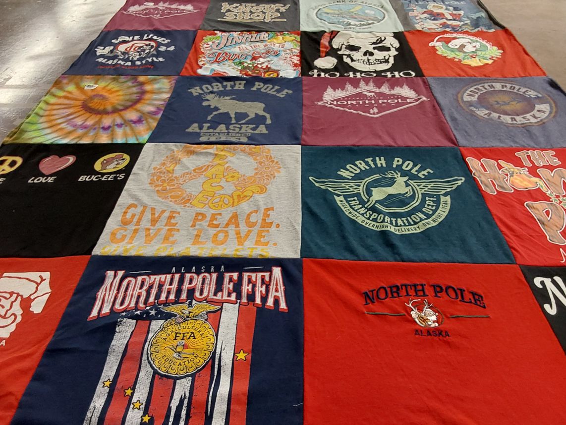 T-shirt quilt from north pole high school by Edward from FL