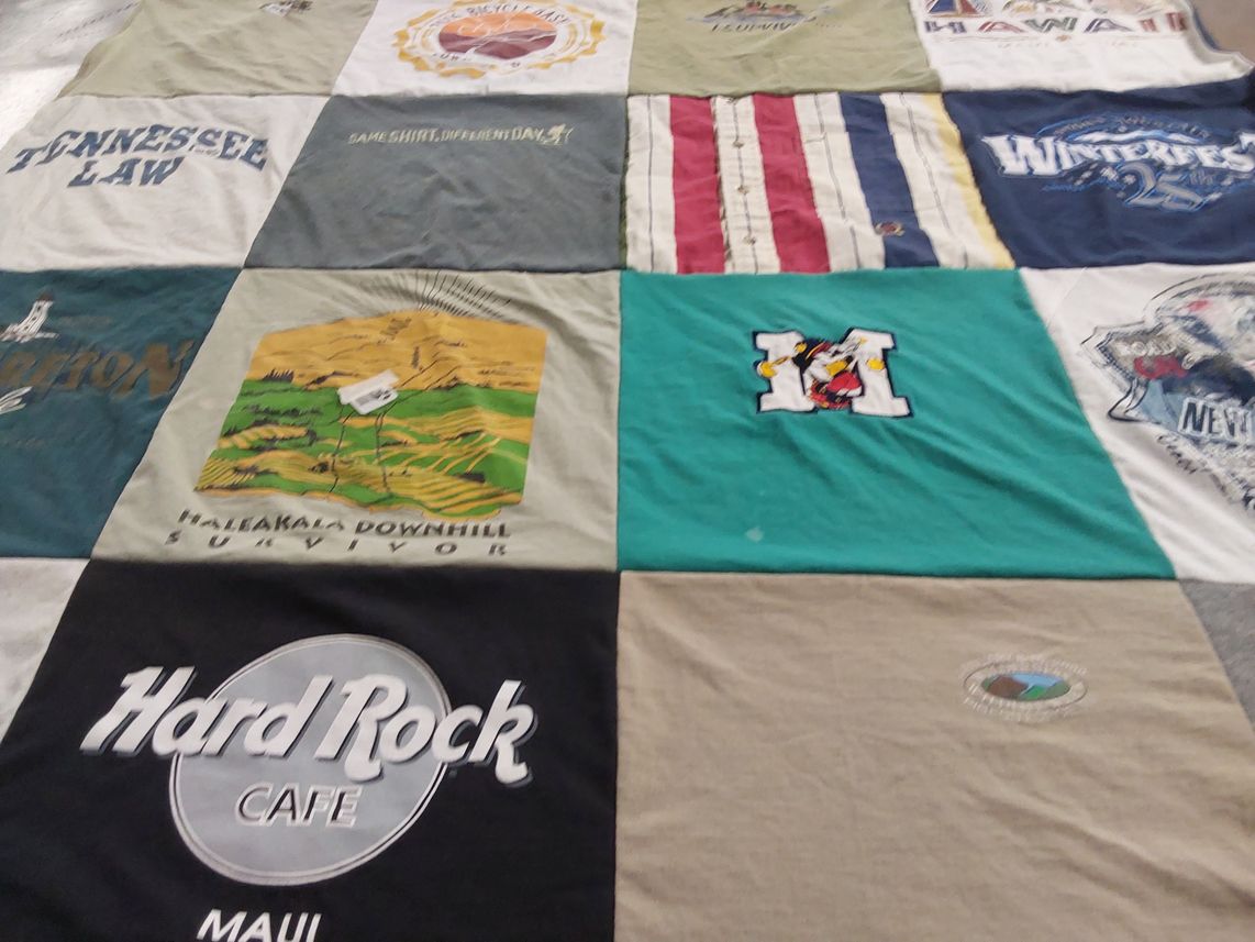 T-shirt quilt from tennessee law school by Cameron from TN