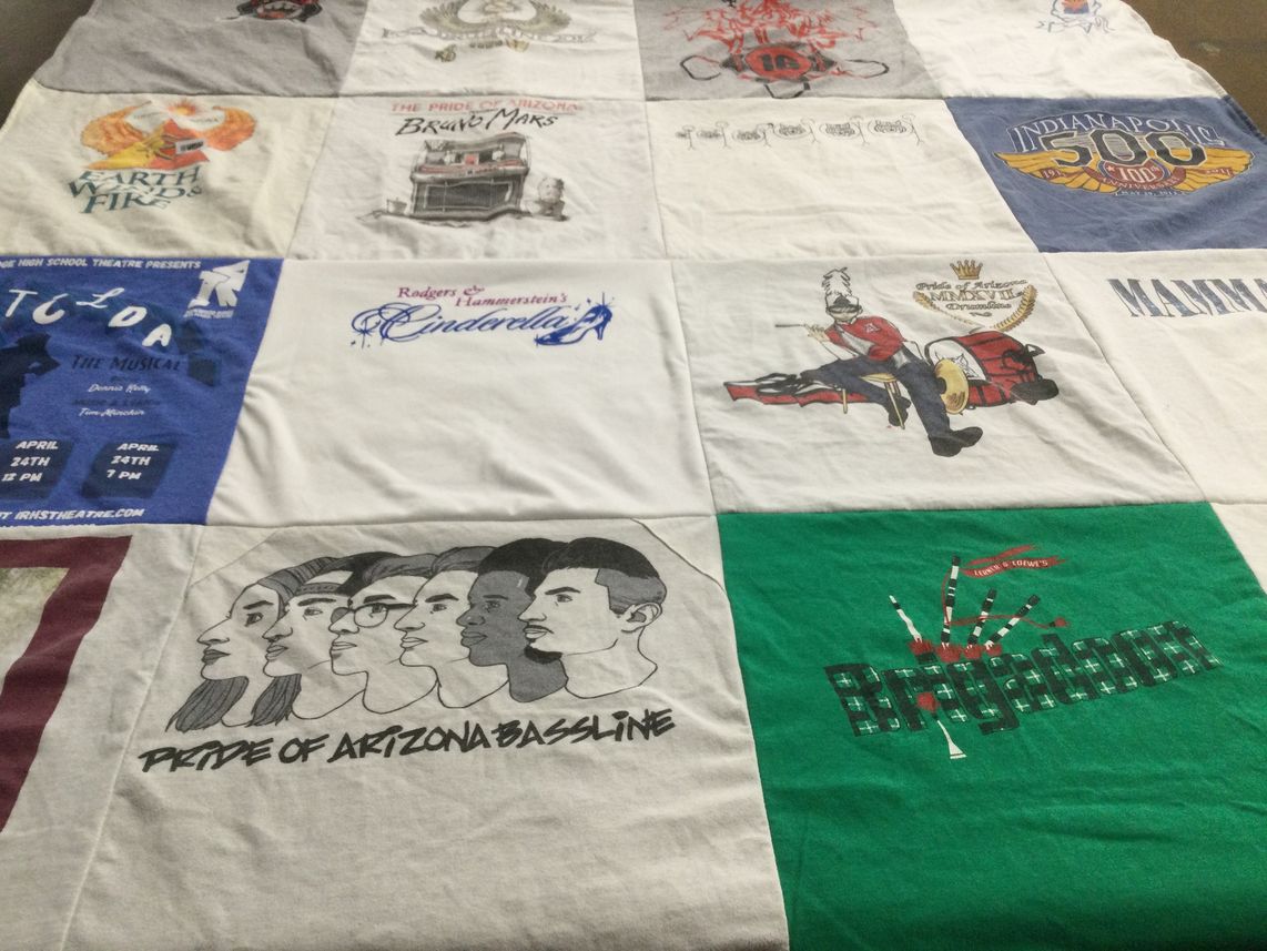 T-shirt quilt from arizona high school by Jeremy from FL