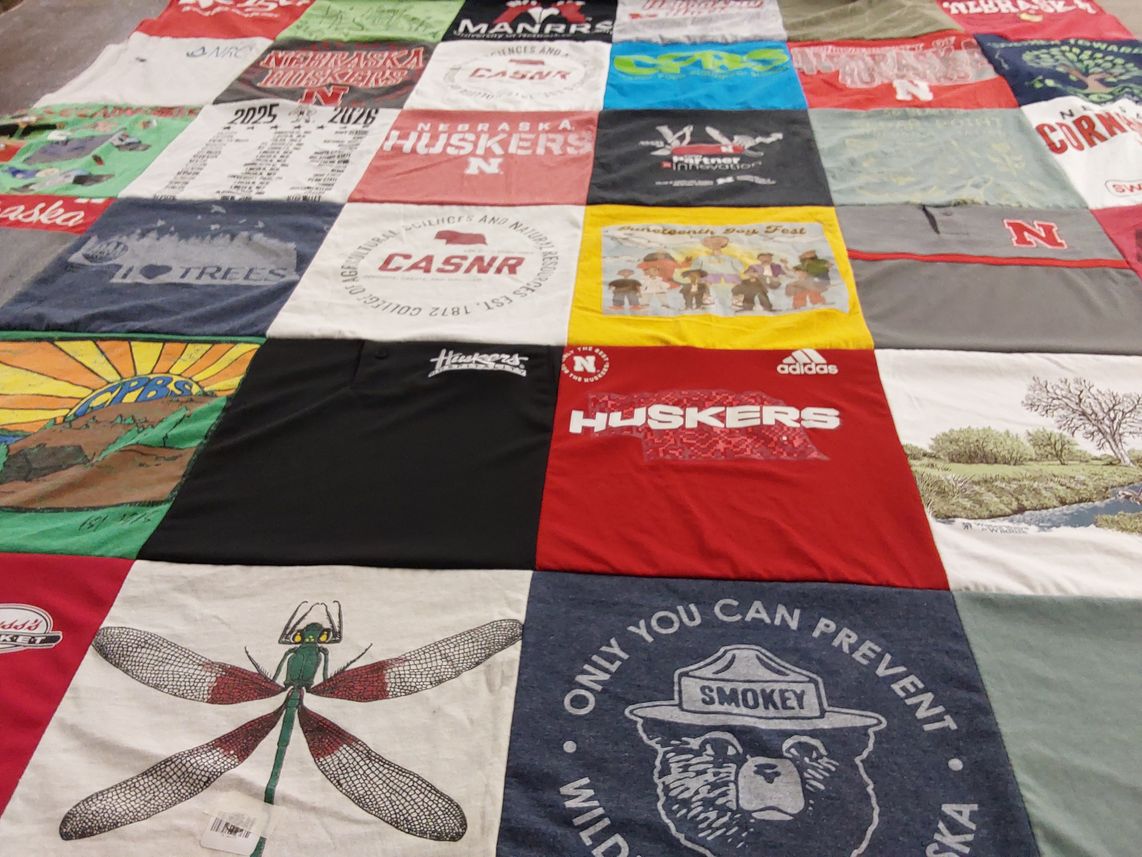 T-shirt quilt featuring nebraska cornuskers by Bellodgia from TX