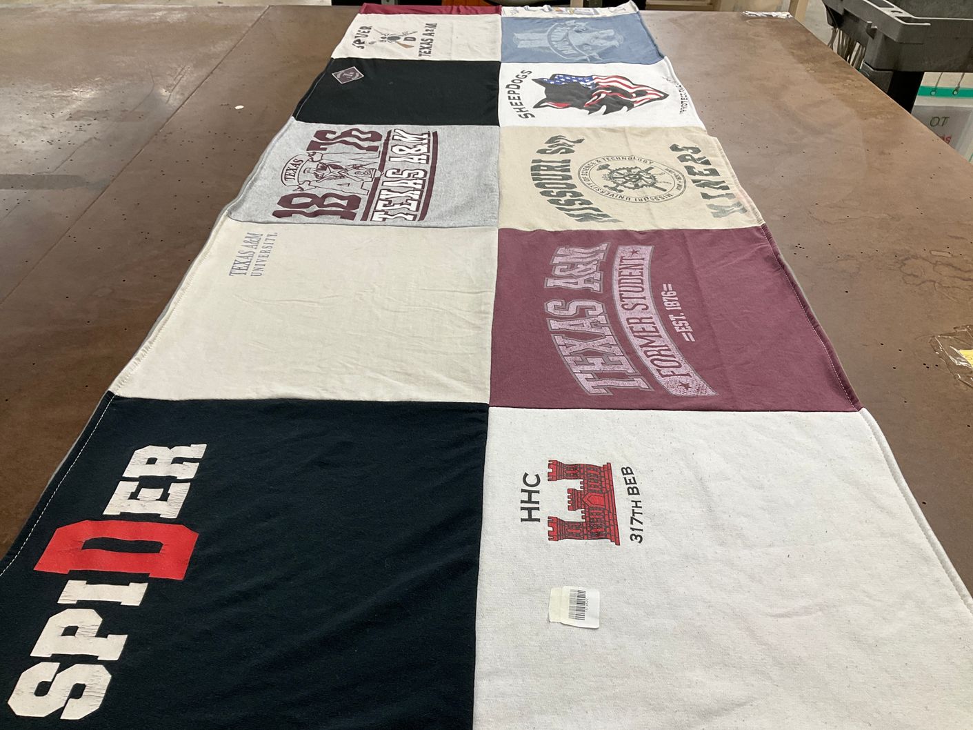T-shirt quilt from texas a&m university by Robin from CO