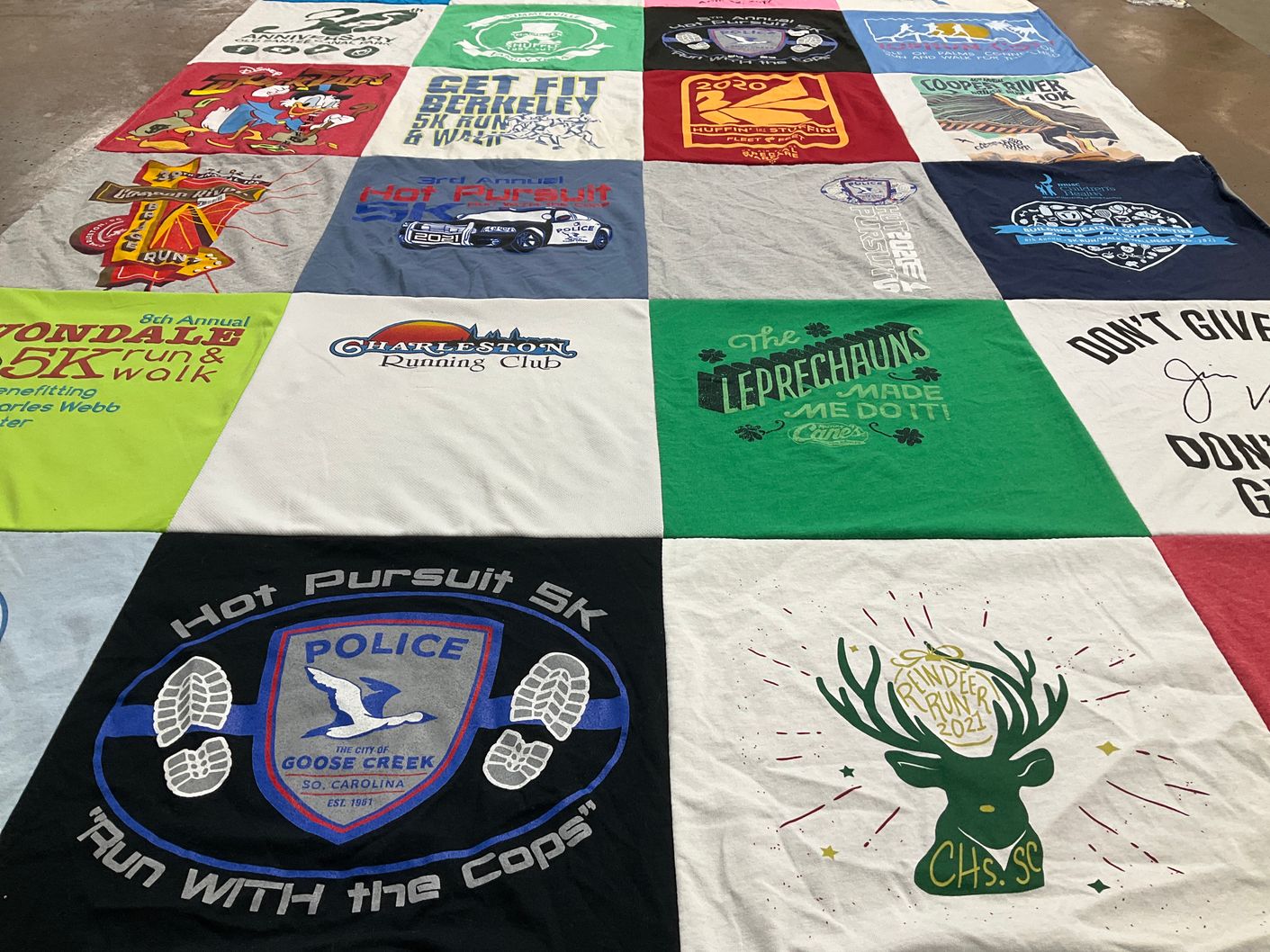 T-shirt quilt from charleston high school, goose creek high school by Allen from SC
