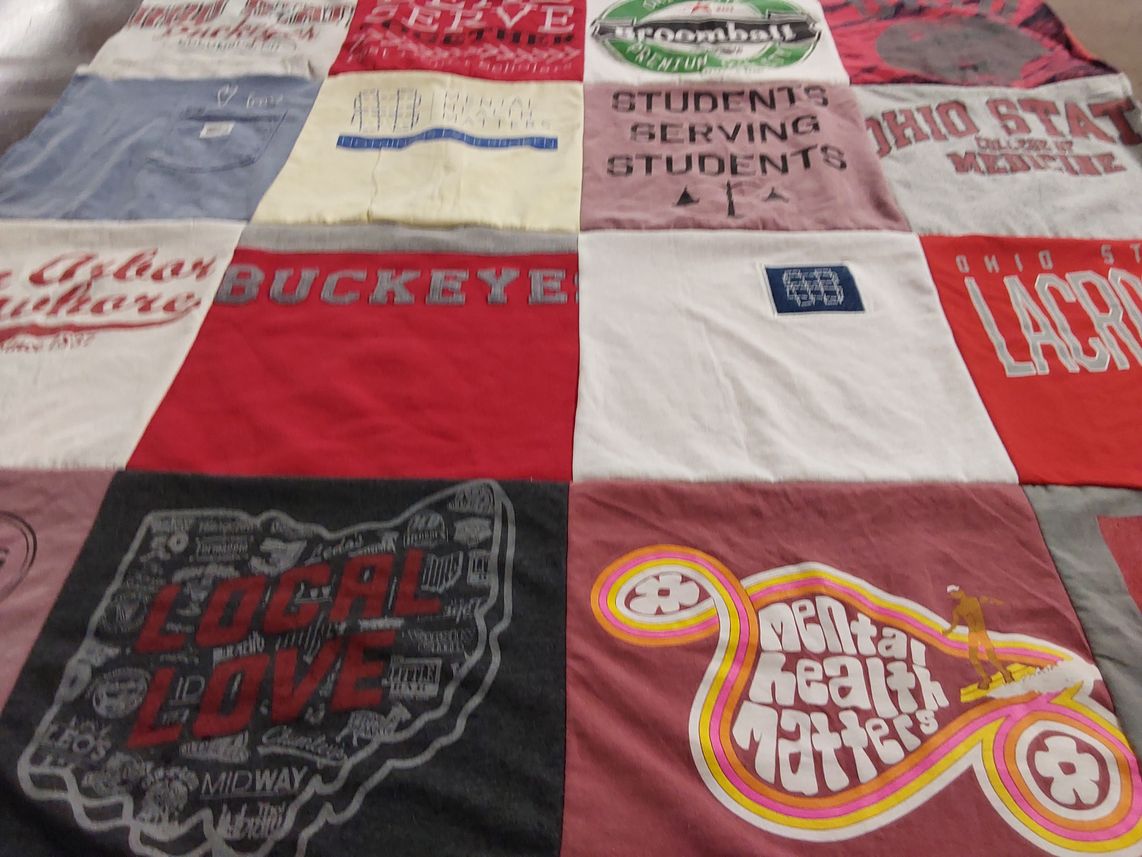 T-shirt quilt featuring ohio state university lacrosse by Jovana from TN
