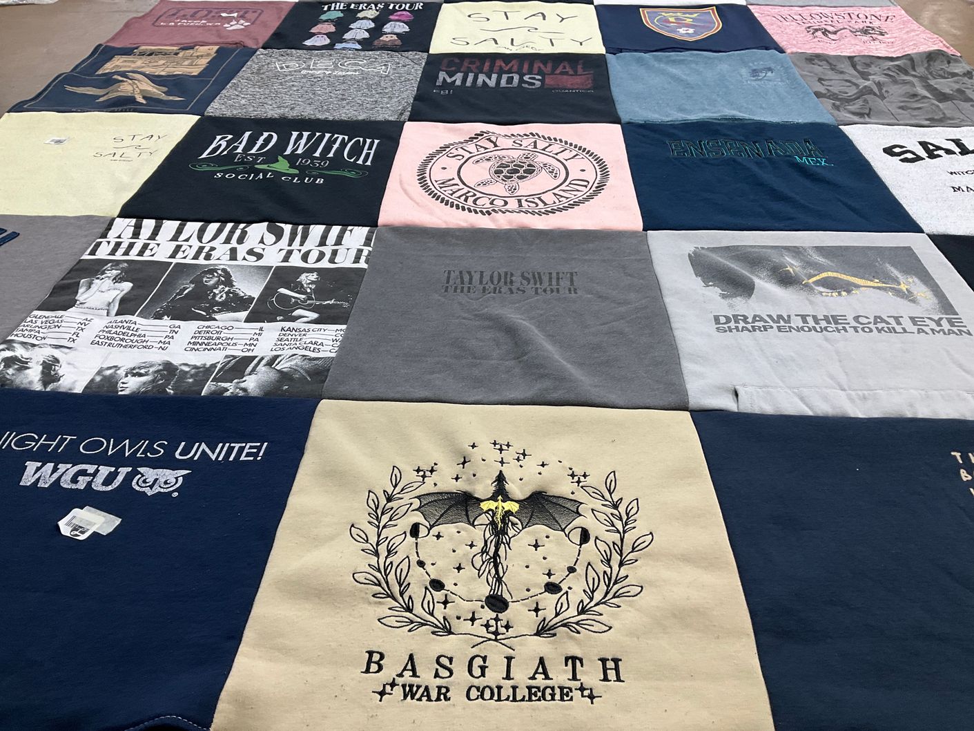 T-shirt quilt from western governors university by Abby from UT