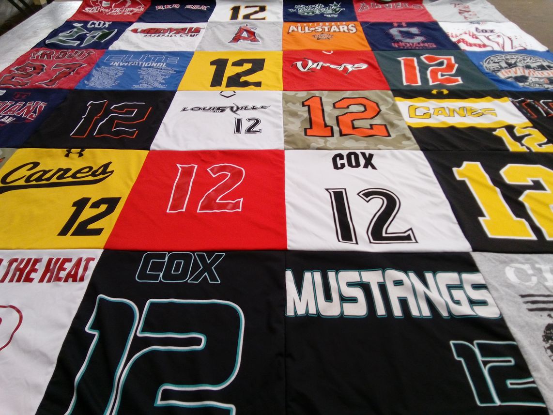 T-shirt quilt from louisville university by Danielle from KY
