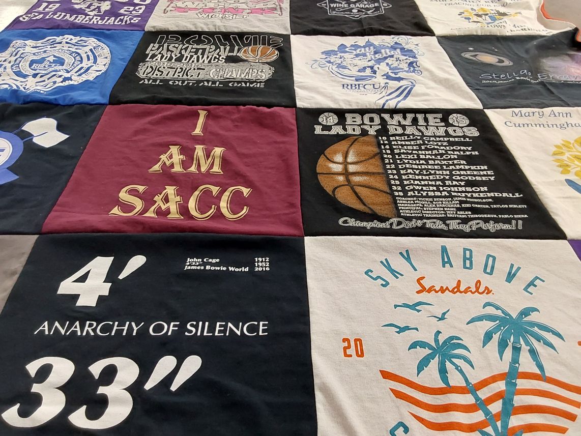 T-shirt quilt featuring bowie lady dawgs by Evelyn from TX