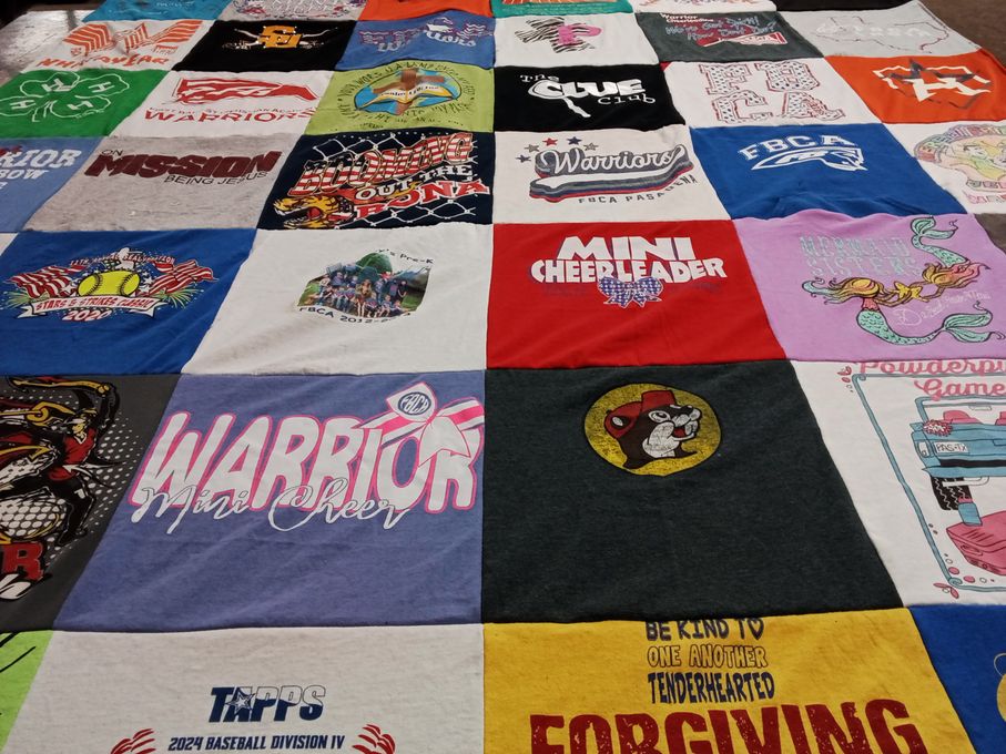 T-shirt quilt featuring warrior by Lauren from TX