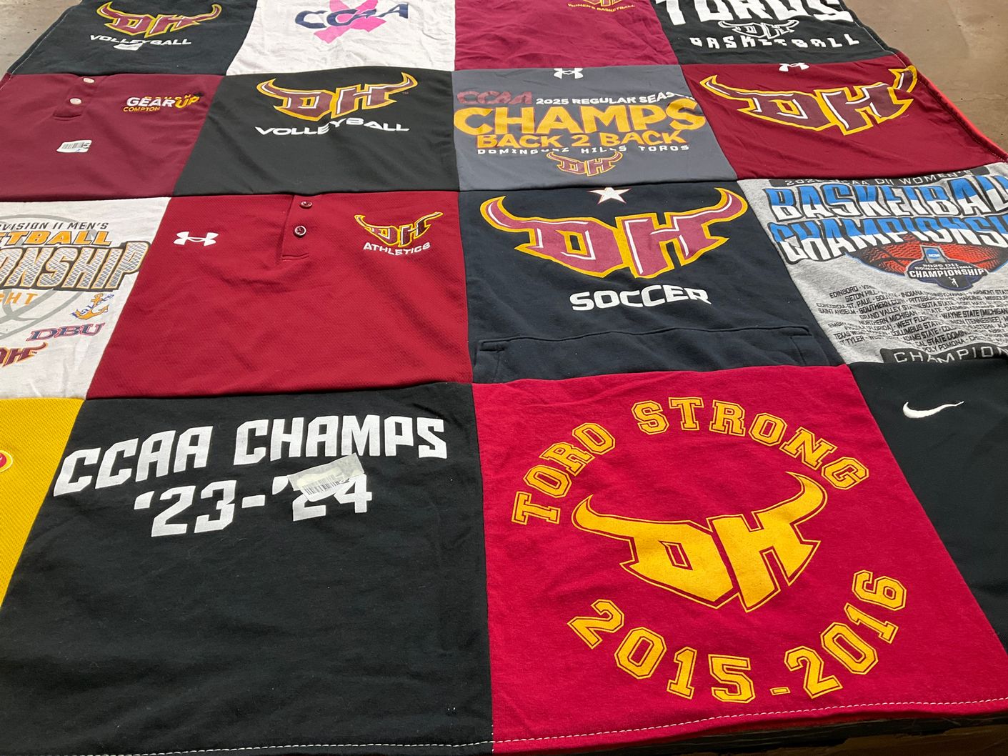T-shirt quilt featuring dallas baptist university volleyball, dallas baptist university soccer by Raymonf from CA