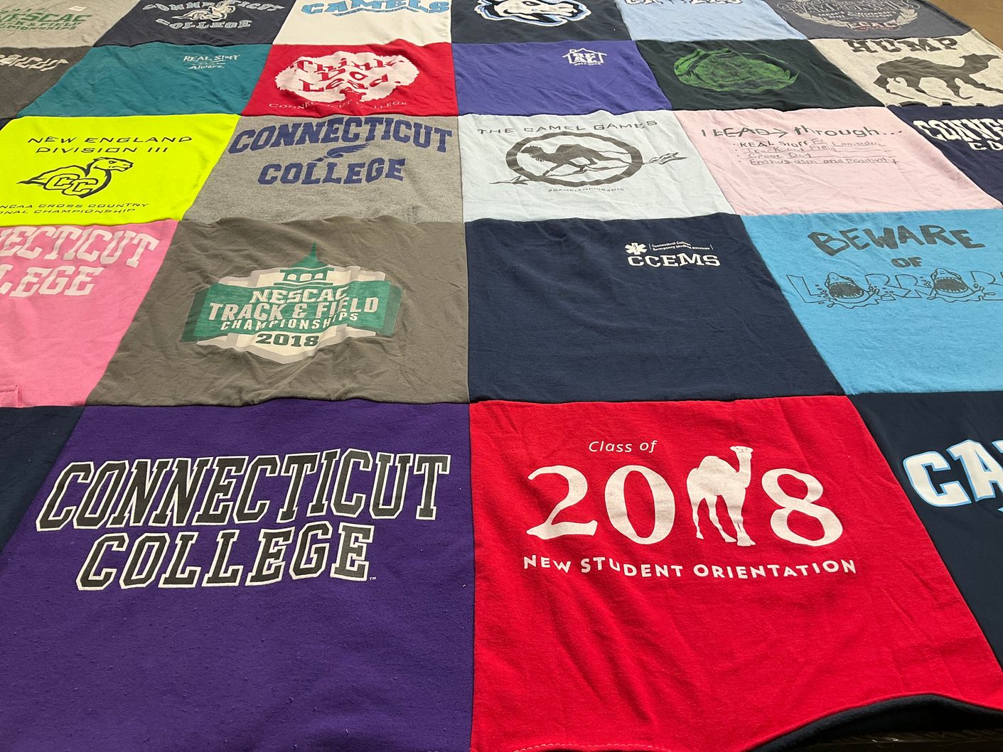 T-shirt quilt from connecticut college by Alyson from CT