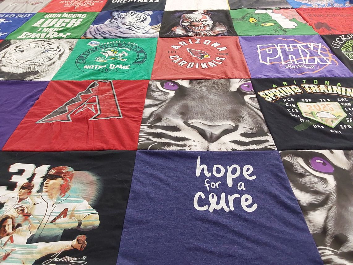 T-shirt quilt featuring arizona diamondbacks, arizona cardinals by Connie from AZ