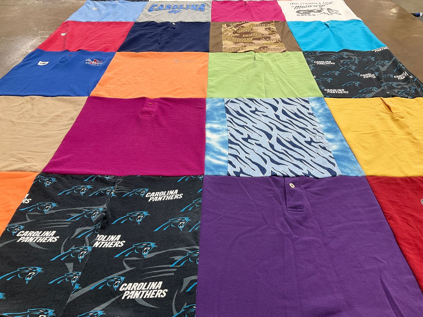 T-shirt quilt featuring carolina panthers by Tiffany from GA