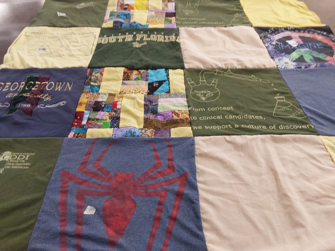 T-shirt quilt from university of south florida, georgetown university by Chrysta from FL