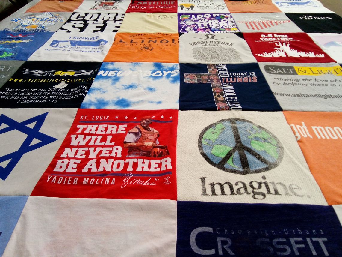 T-shirt quilt featuring st. louis cardinals by Melany from CO