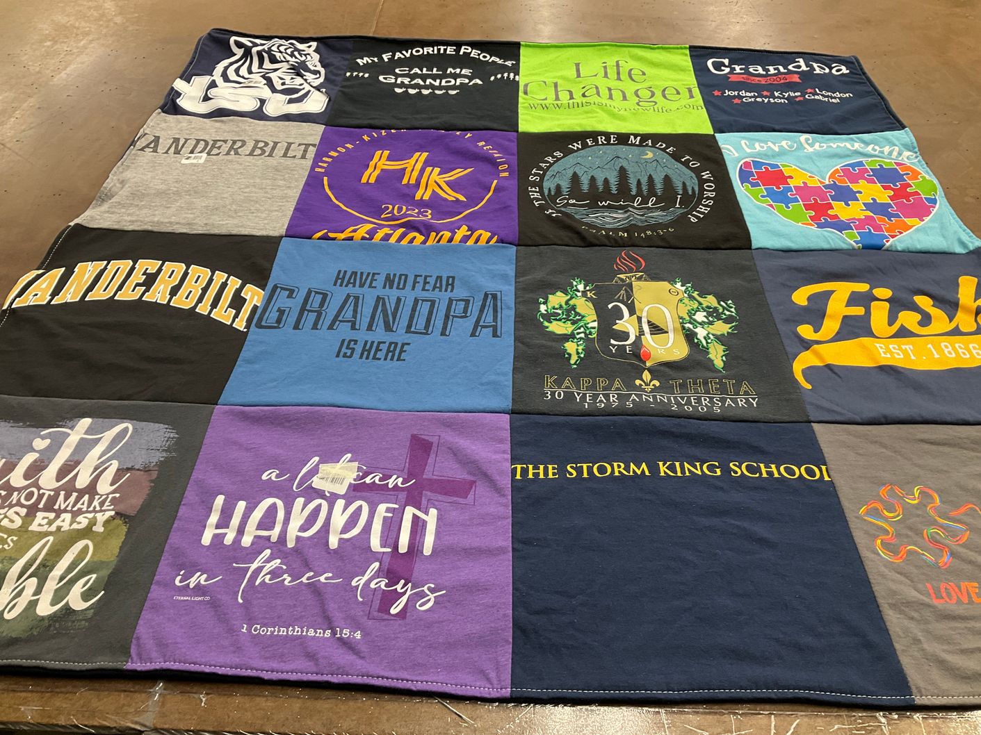 T-shirt quilt featuring lsu tigers by Barbara from IL