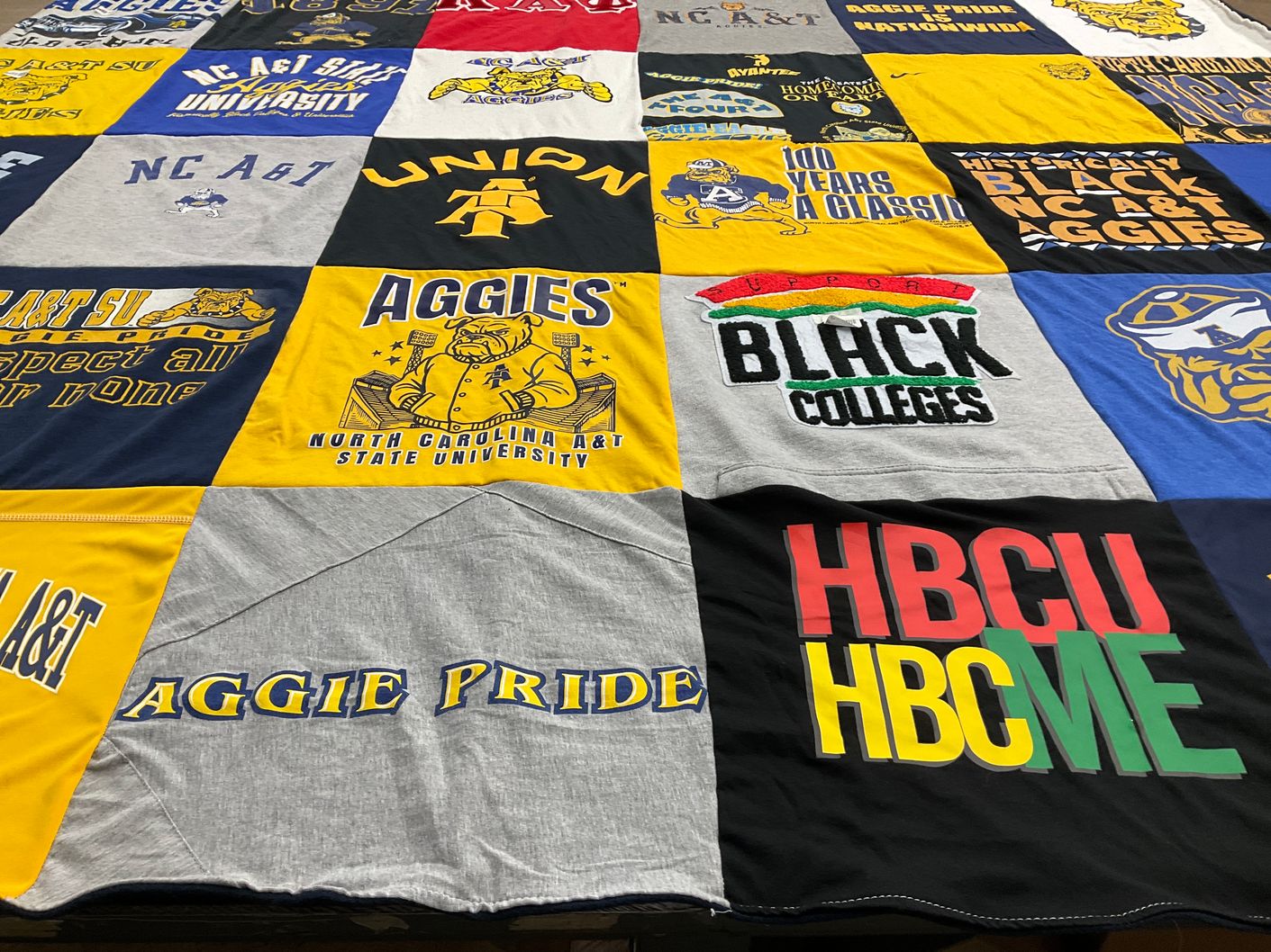 T-shirt quilt from north carolina agricultural and technical state university by Alonzo from NC